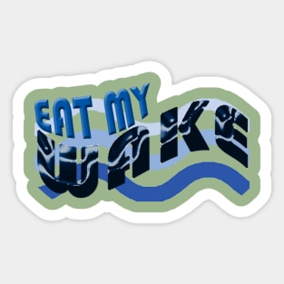 Eat my Wake boating shirt Sticker